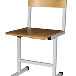 фото Стул ученический нерегулируемый по высоте, сидение и спинка из гнуто-клеёной фанеры, на металлическом каркасе.. Мебель школьная ученическая.